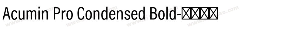Acumin Pro Condensed Bold字体转换